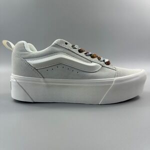 Vans Knu Stack Women Size 6.5 Off White Chunky Platform Skate Shoes Sneakers NEW